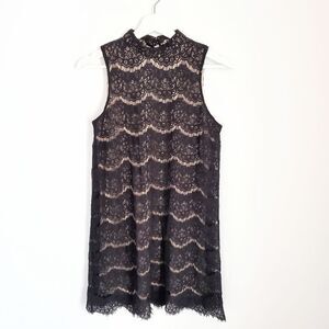 Love, Fire Lace Black Lace Dress Size S